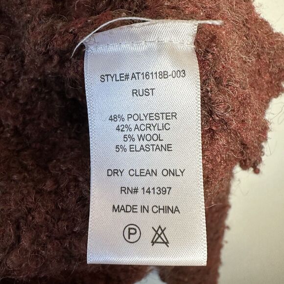 Astr The Label Womens Pullover Sweater Brown Long Sleeve Bishop Stretch Size XS - Picture 8 of 11